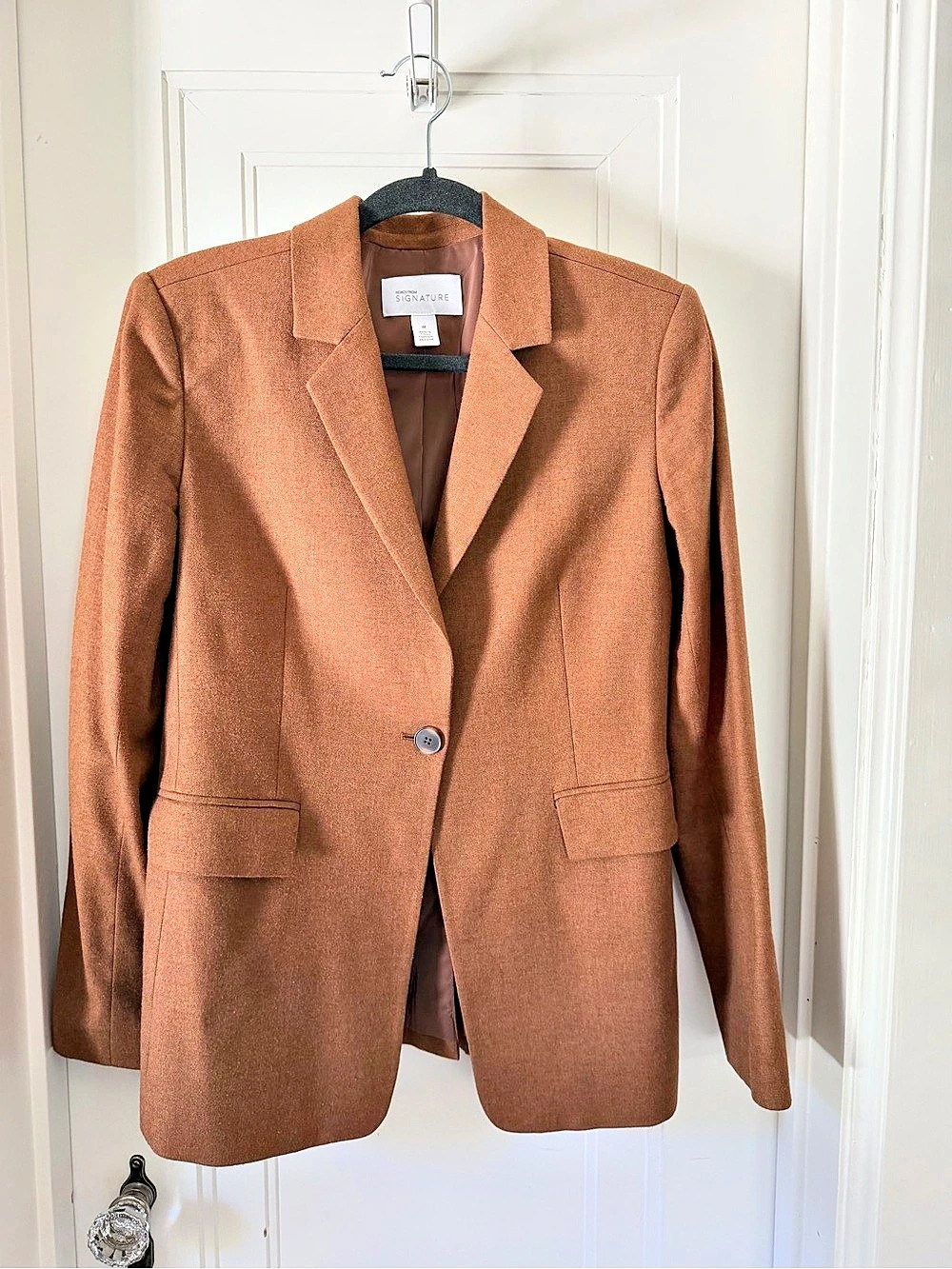 Nordstrom Signature Wool Blend Blazer in Brown Size Medium Like New